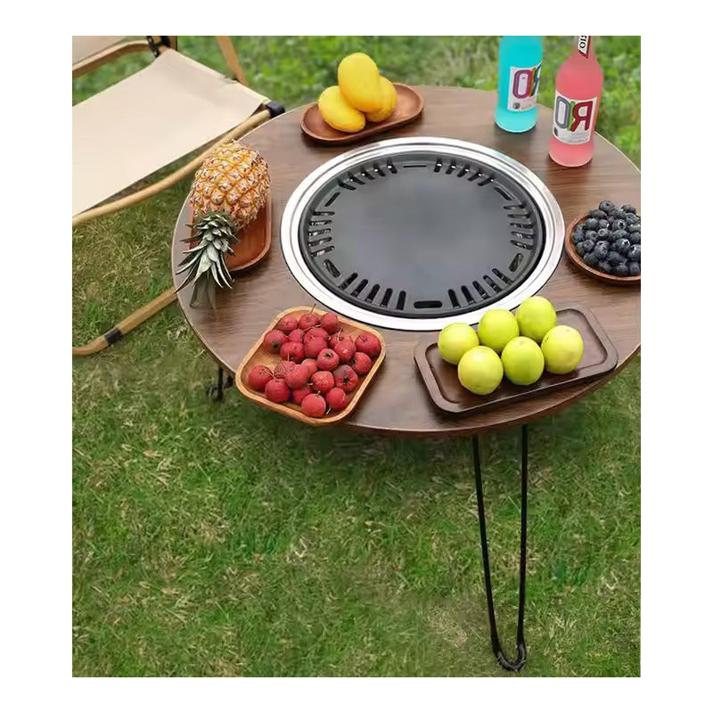 Mesa Parrillera Plegable Multifuncional Camping Asado Y Bbq
