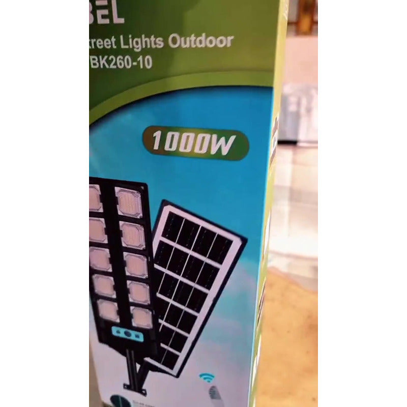 Lampara Led Solar 1000 Watts Exteriores Foco 1000w Negro