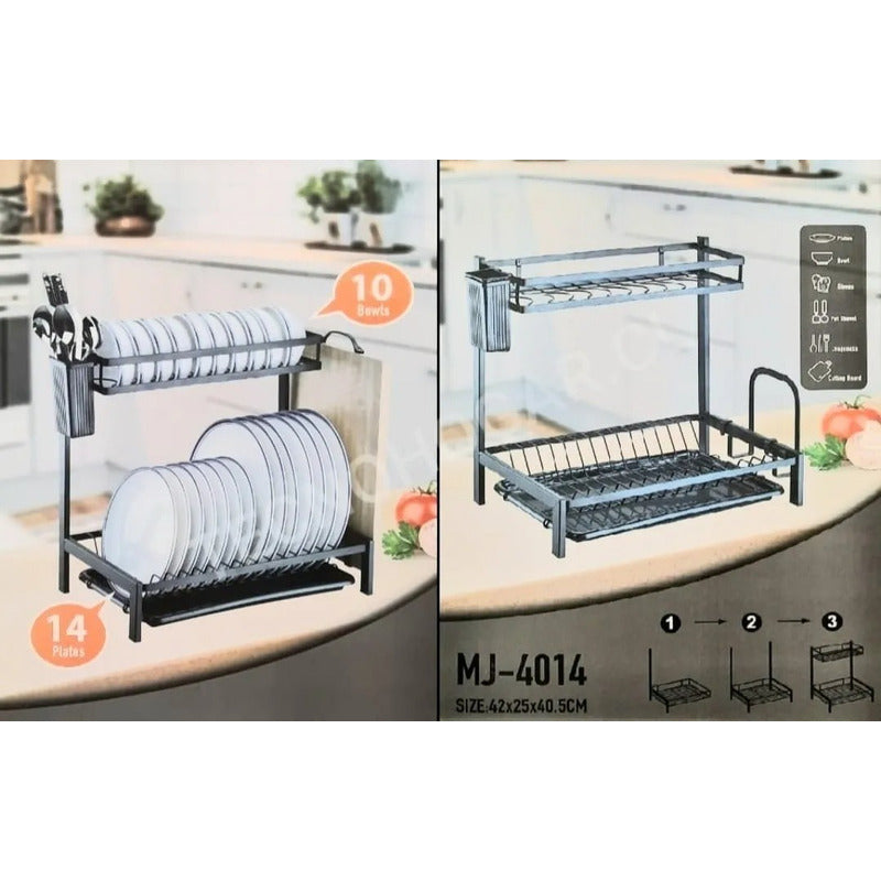 Escurridor Seca Platos Acero Fuerte Resistente 42x25x40.5 Cm