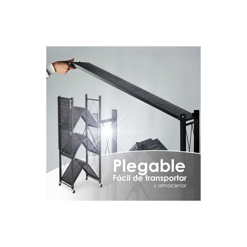 Organizador Estante Plegable 4 Niveles Ruedas Cocina Living