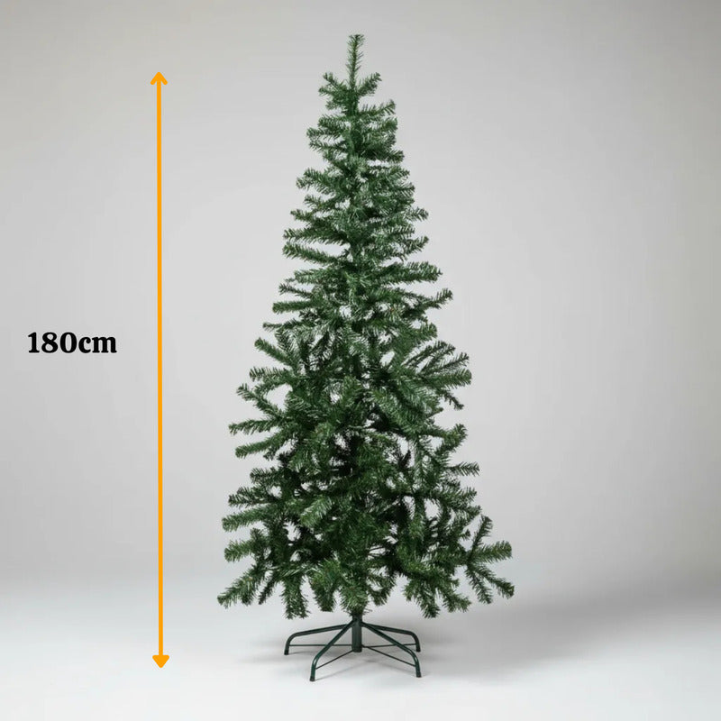 Árbol De Navidad 180cm Con Base Arbol De Pascua Tradicional - Verde