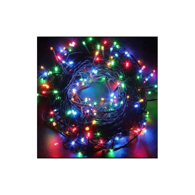 Luces Navidad Corriente Guirnalda 10 Mts 100 Led Multicolor