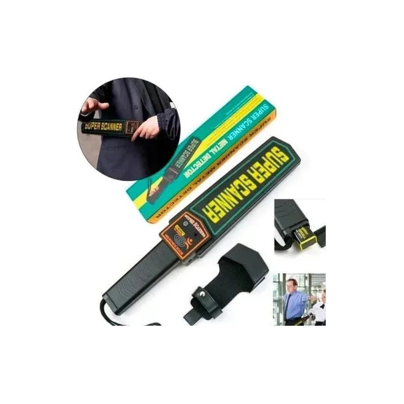 Detector De Metales Portátil Profesional Y Superescáner Negro De Noche