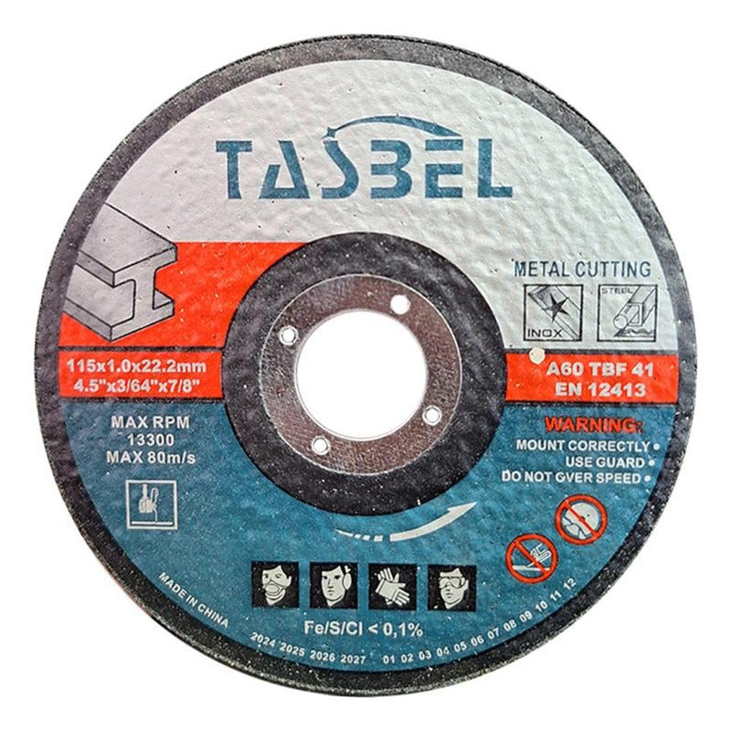 Disco Corte 25 Unidades De Metal Acero 115 X 1 X 22.2 Mm