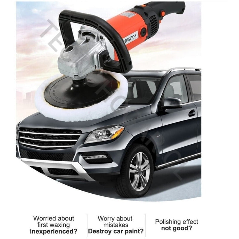 Máquina De Pulir Coche, Encerar 1900w De Potencia Negro