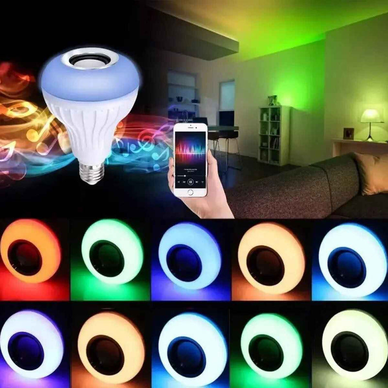 Ampolleta Con Parlante Bluetooth Led Rgb Control Remoto