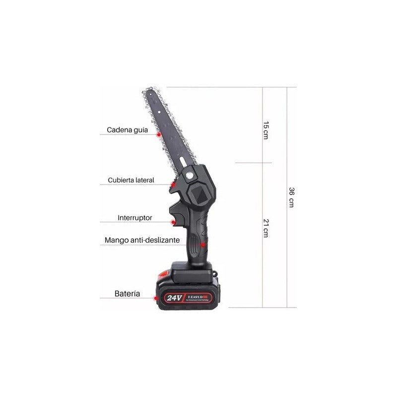 Mini Motosierra Inalámbrica Sierra Portatil Alta Potencia