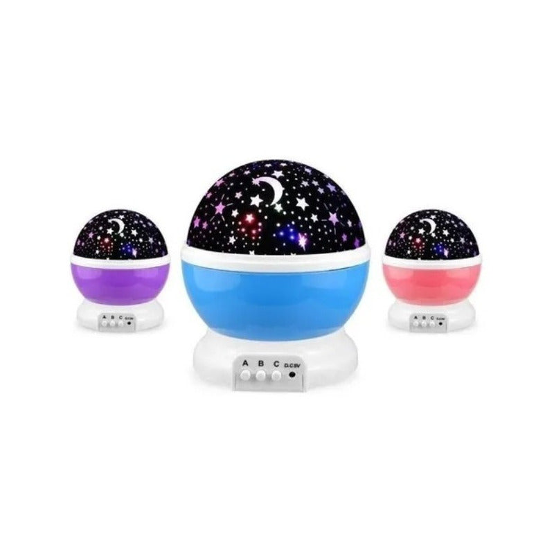 Espanta Cuco 2 En 1 Lampara Y Proyector, Azul, Rosa Y Morado
