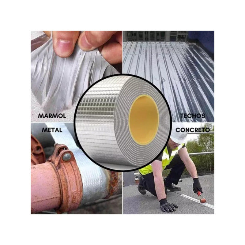 Pack Cinta Sellador Adhesivo Impermeable Gotera 10cmx5mts