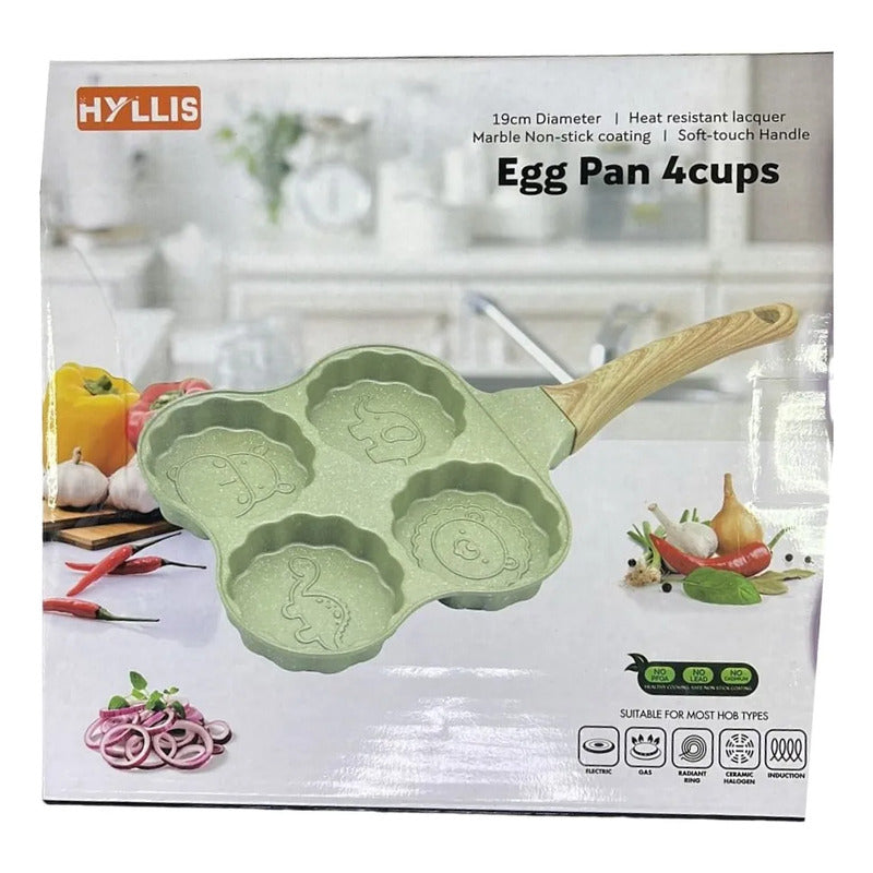 Sartén Para Mini Panqueques Y Huevos 4 Porciones Animalitos