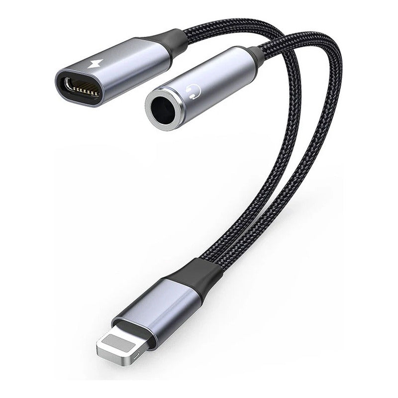 Cable Adaptador De Cable Lighthing, Jack Audifonos Y Carga