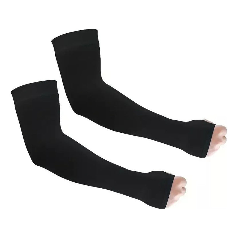 Mangas Protectoras Para Brazos De Algodón Negras Adulto Negro