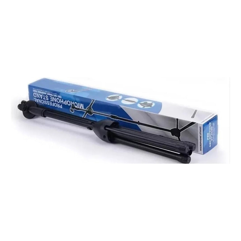 Soporte Pedestal De Micrófono Con Boom Metálico / Atril Negro