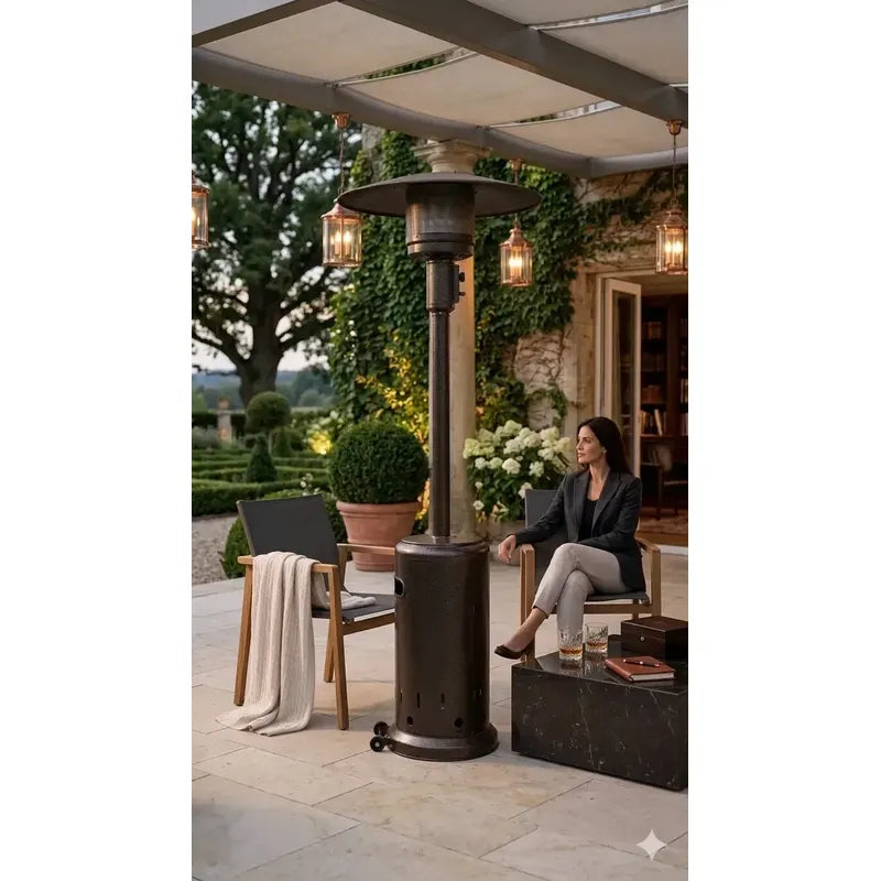 Calefactor De Terraza Y Patio Estufa A Gas Interior Exterior Marrón Oscuro