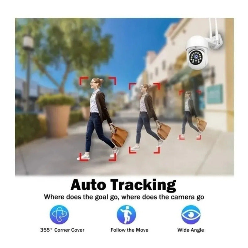 Cámara Ip Con Movimiento, Infrarrojo Impermeable Wifi Hd Blanco