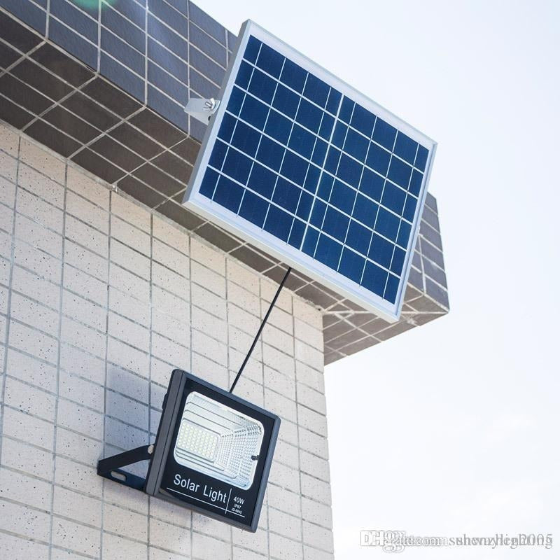 Focos Pack X2 100w + Panel Solar + Control Remoto Envio Grat Blanco Frío