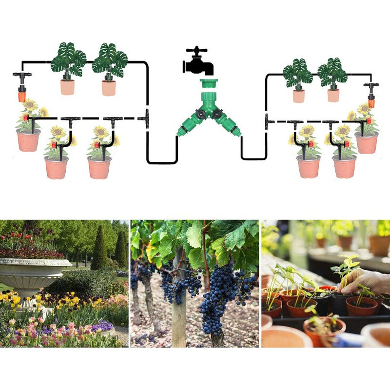 Kit De Riego Para Jardin Sistema Automático De Goteo