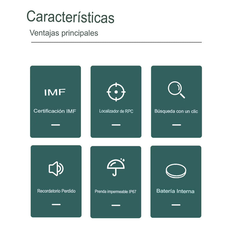 Rastreador Smart Tag Localizador Gps Compatible Con iPhone