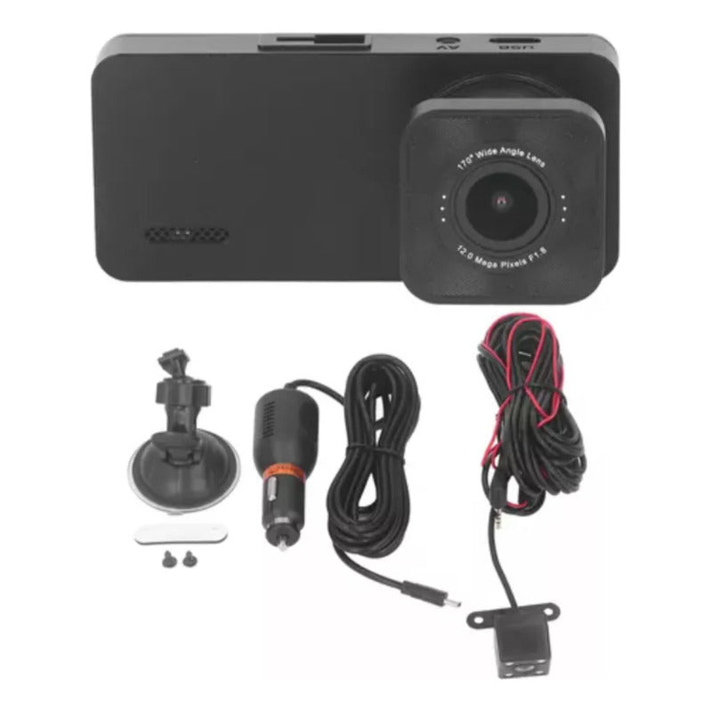 Cámara De Coche Con Triple Lente Giratoria Hd1080p, Visión N