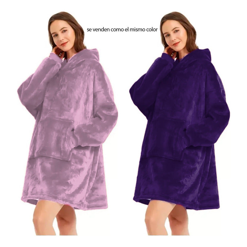 Poncho Chiporro Frazada Sherpa De Felpa Con Capucha Invierno