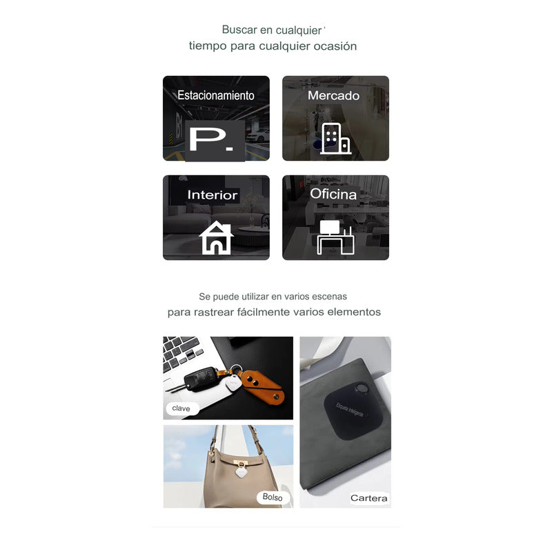 Pack X 3 Rastreador Smart Tag Localizador Gps Para iPhone Blanco