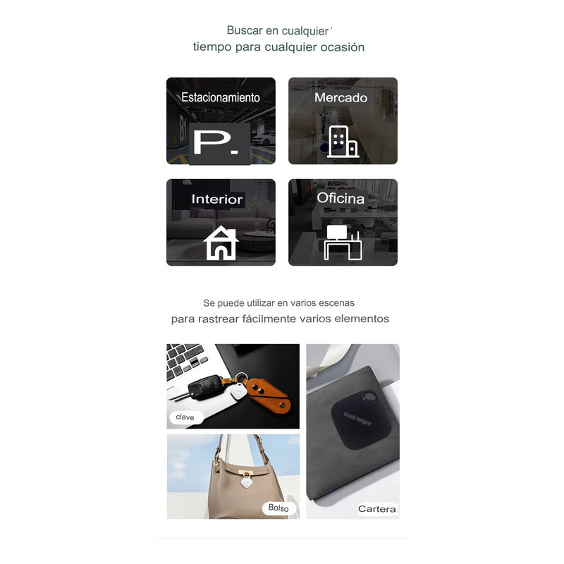 Rastreador Smart Tag Localizador Gps Compatible Con iPhone