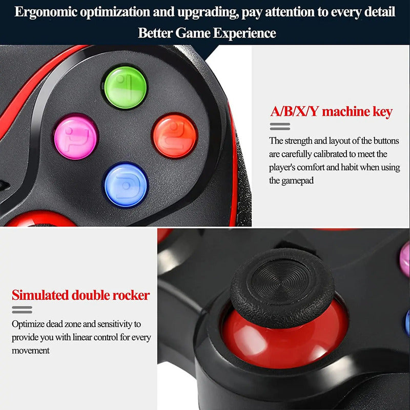 Control De Juego P3/p4/pc/tv Bluetooth Con Soporte Teléfono