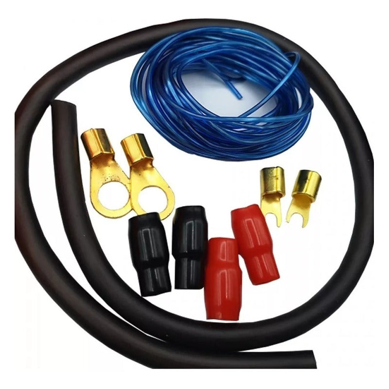 Kit Cables 1000w Auto 4ga Para Amplificador Subwoofer
