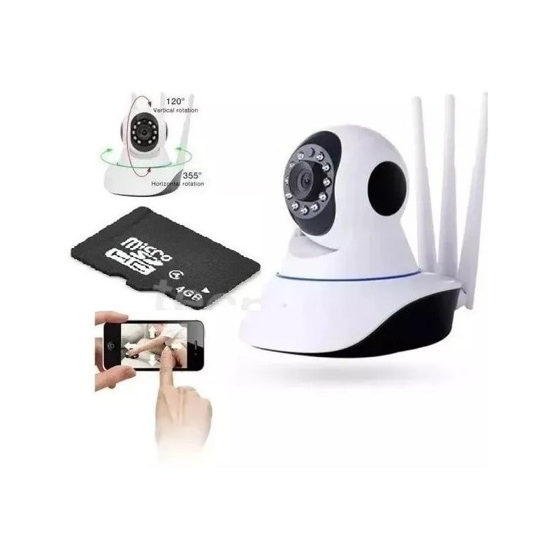 Pack X2 Camaras Ip Wifi Hd Vision Nocturna 360°