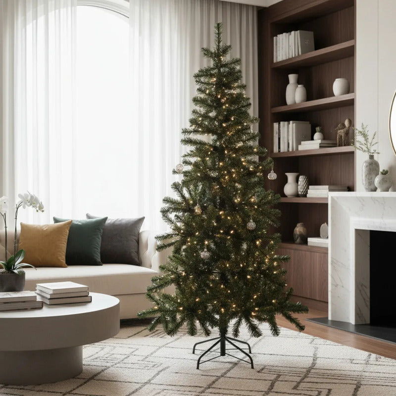 Árbol De Navidad 180cm Con Base Arbol De Pascua Tradicional - Verde