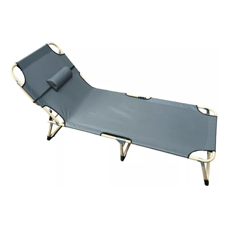 Silla Plegable Reposera Para Playa Y Camping Alta Plegable Al Azar