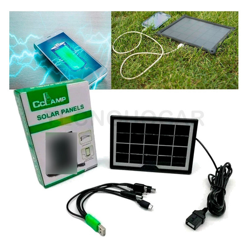 Cargador Solar Panel Portátil Celular Energía Solar Usb
