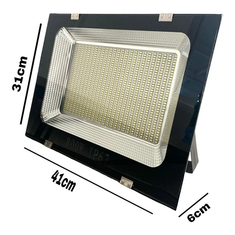 Foco Proyector 800w Ultra Plano Led Frio Resistente Al Agua Frío