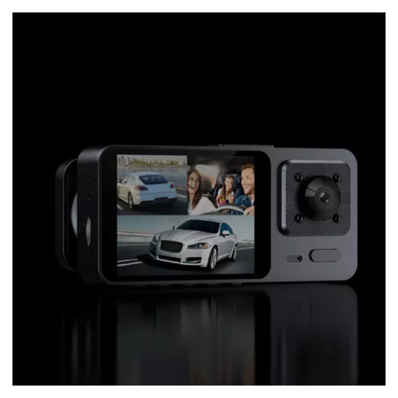 Cámara De Coche Con Triple Lente Giratoria Hd1080p, Visión N