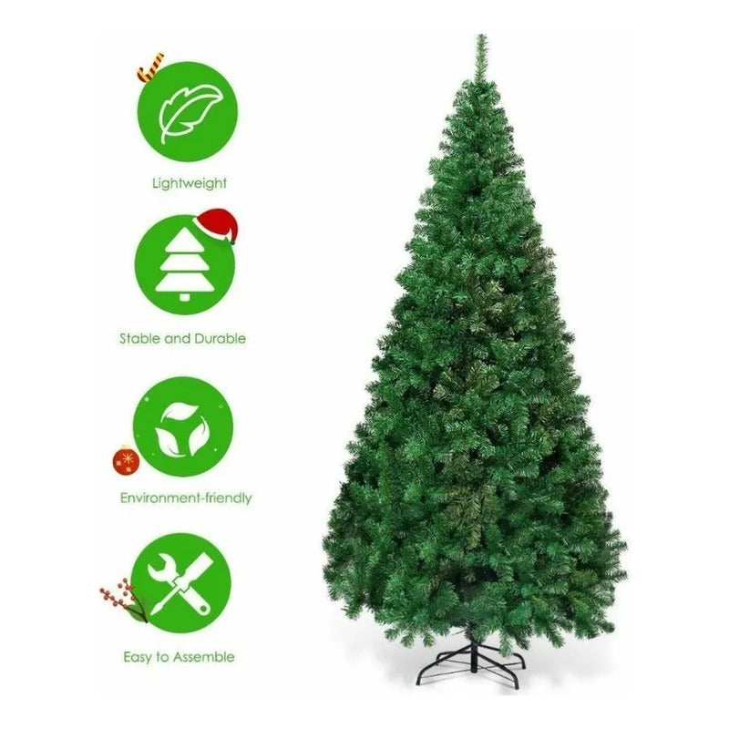 Arbol De Navidad 1.80mts + 6 Luces Solares Modelos Variados