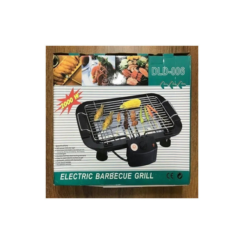 Parrillera Eléctrica Antiadherente Barbacoa 2000w Envio Grat Negro