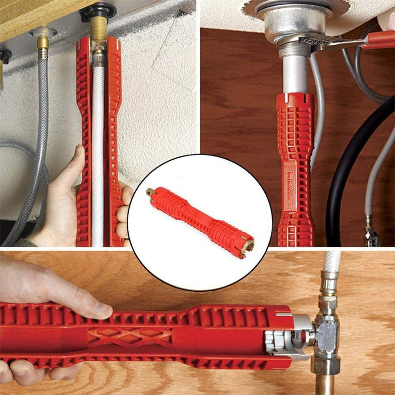 Llave De Gasfiter Grifo Herramienta 8 En 1 Fregadero Red