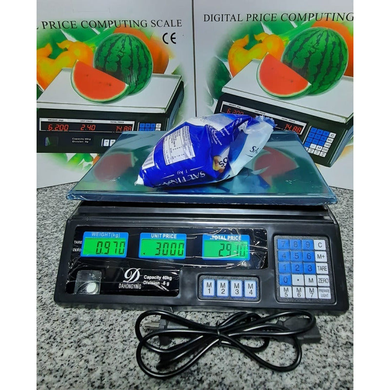 Balanza Pesa Digital 40kg Con Bandeja Blanco