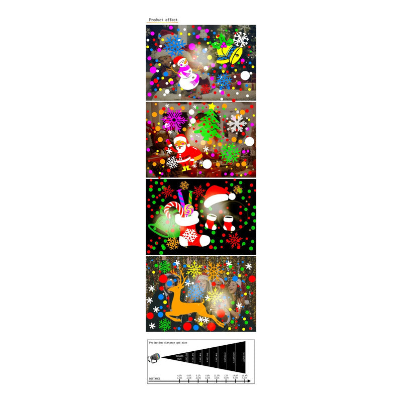Proyector Luces Led Navidad Multicolor Exterior Interior