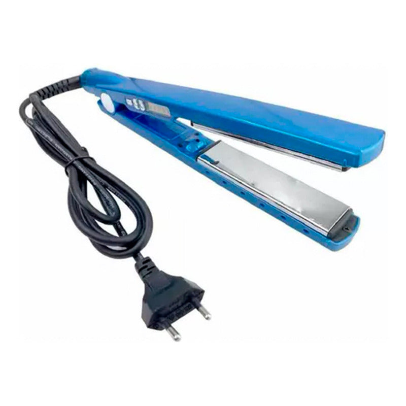 Plancha Para Cabello Alisar Alisado Pelo Nano Azul