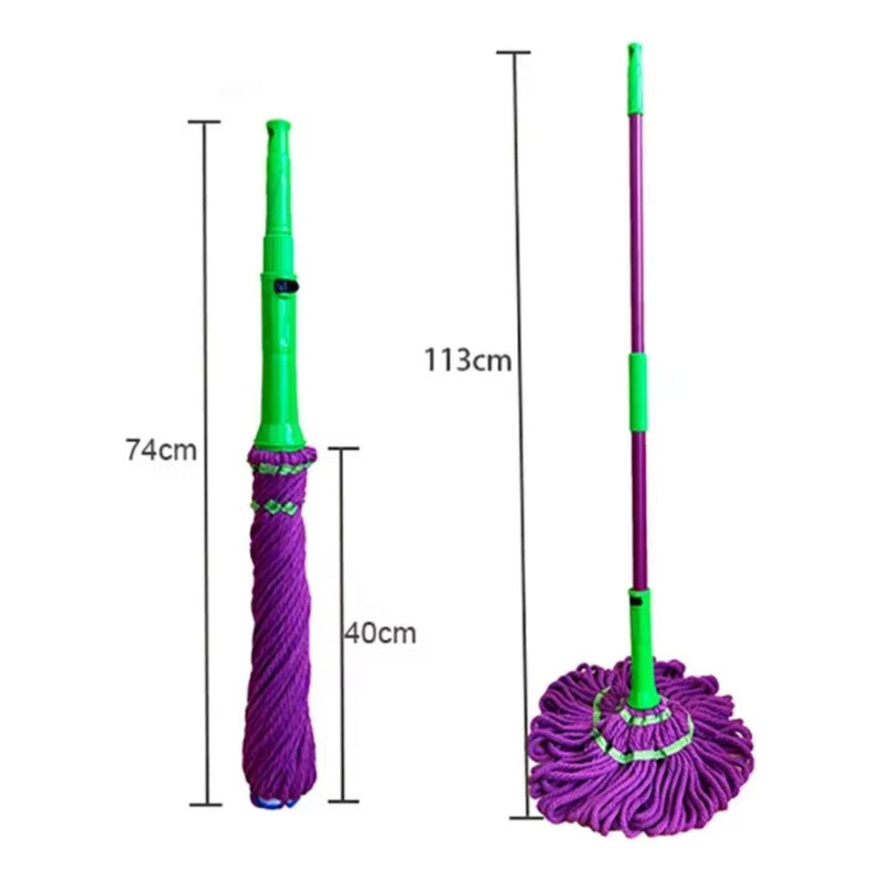 Mopa De Limpieza Sistema Exprimible Trapeador Morado