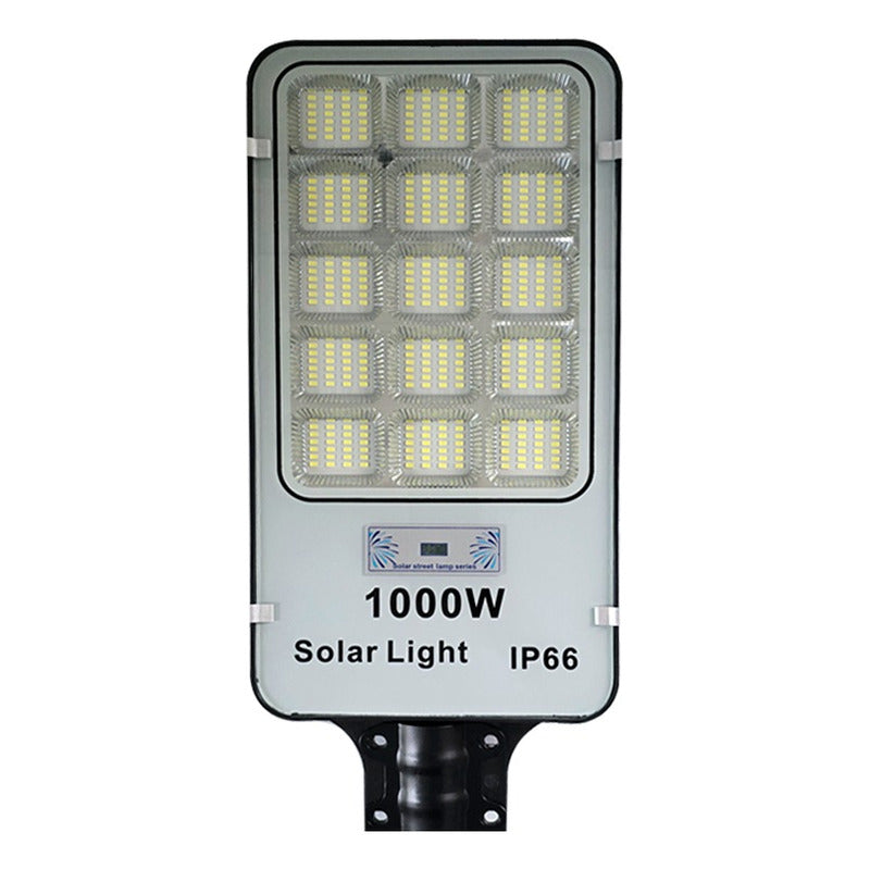 Pack X3 Focos Solares 1000w Potentes Foco Exterior Led Poste Negro Blanco Frío