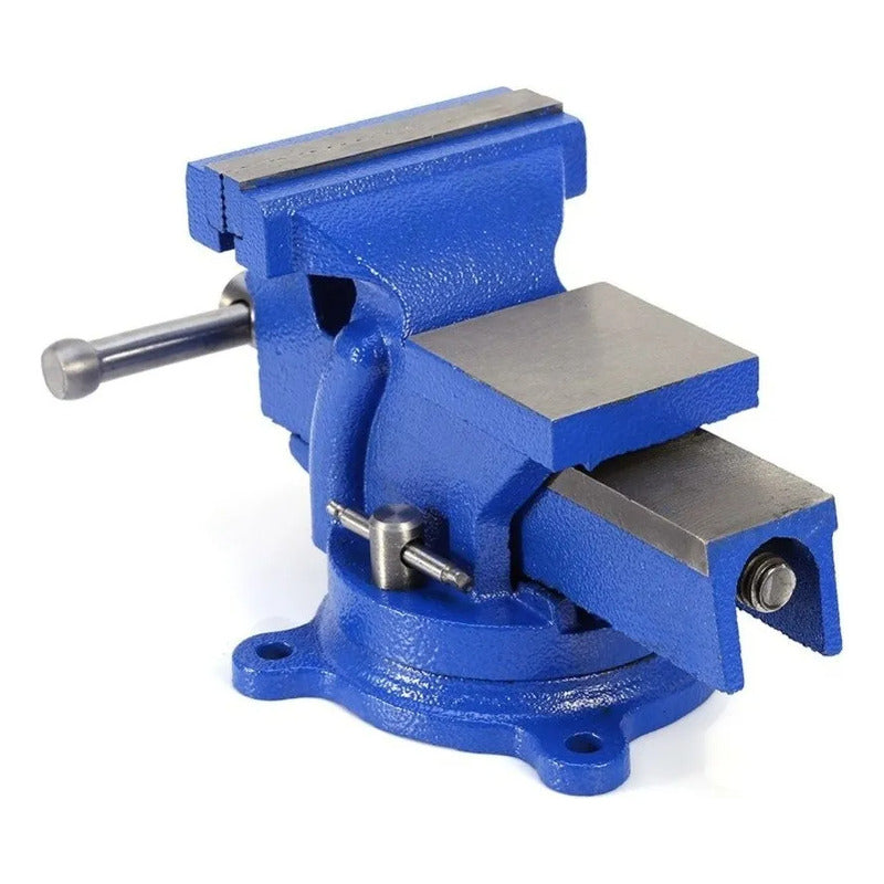 Tornillo De Banco Mecánico 4 Pulgadas 100mm Morsa Azul