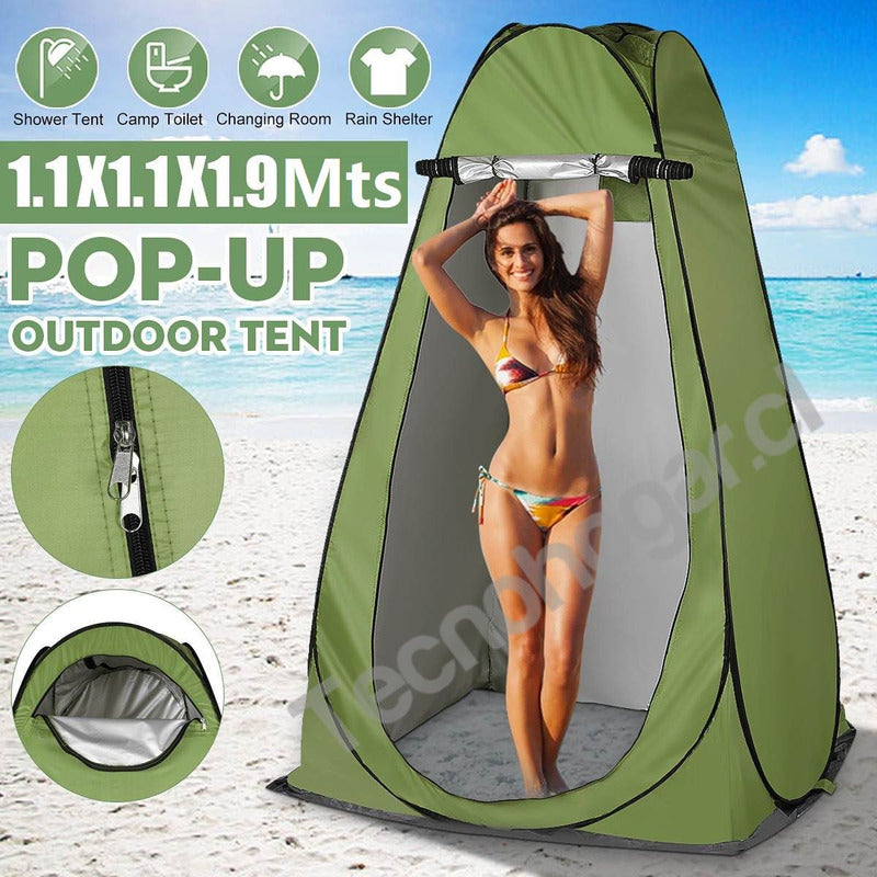 Caseta Baño Carpa Alta Vestidor Portátil Camping Practica
