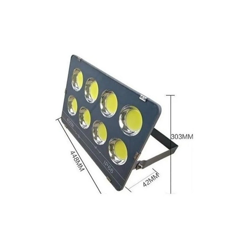 Foco 400w Resististe A La Lluvia Led Blanco Frio Con Soporte