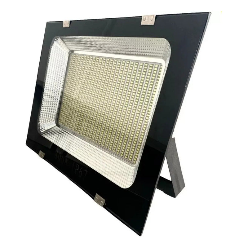 Pack X2 Focos Reflectores 800w Luz Led Ip65 Exterior Canchas Negro 10