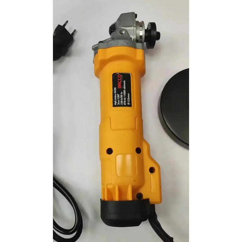 Esmeril Angular Electrico 220v Galletero Potente Cableado Amarillo 50/60hz