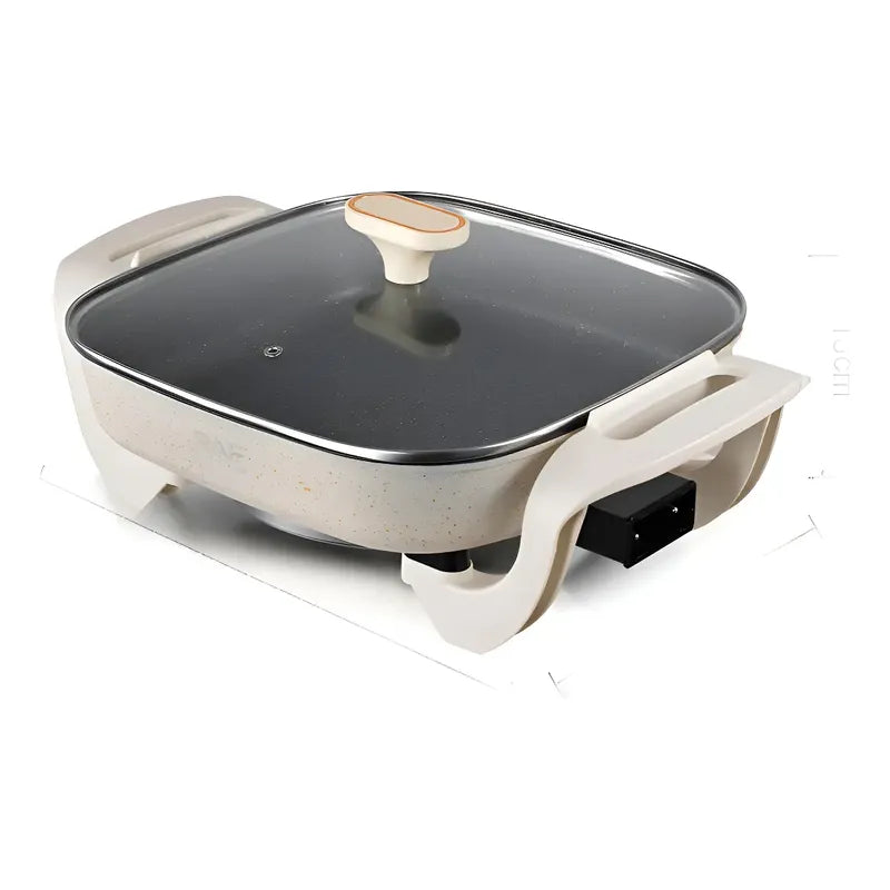 Kit Cocina: Olla A Presión Aluminio 7 Lts Gris + Sartén Eléctrico Blanco 50hz/60hz