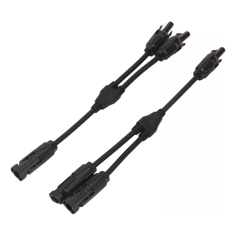 Cable Mc4 Tipo Y Rama 2-1 Para Paneles Solares Negro
