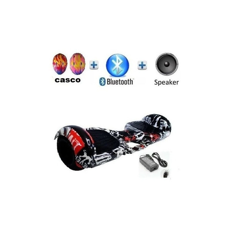 Hoverboard Smart Balance Con Casco Batería Bluetooth Y Luces